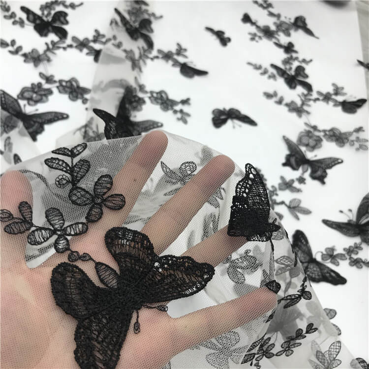 Embroidered Fabric 3D Dress Polyester for Women's Wear Wholesale Suppl 4